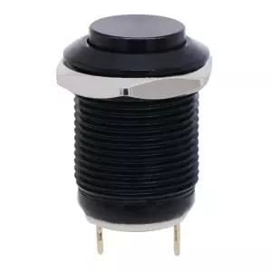Twideec / 12mm 1/2인치 방수 블랙 메탈 쉘 순간 상승 탑 푸시 버튼 스위치 DC/AC 36V 2A SPST 1NO 시동