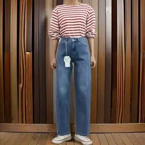 [신상오픈런]여성 캐주얼 중청 베이직 커브 배기 청바지 (32326894)