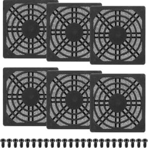 파티킬 70mm 팬 필터 그릴 6개 플라스틱 환기 방진 커버 산업 작업장용 나사 포함 냉각 장치 컴퓨터 케이스