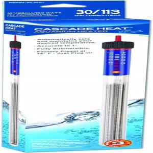 펜-플랙스 캐스케이드 열 수족관 히터 ？ 완전 잠수식 담수 및 염수 어항에 적합 길이 11인치 150와트