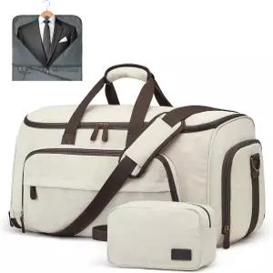 S-ZONE 남성용 여행용 컨버터블 더플백 의류 가방 운반하기 2 in 1 여행 사업 세면도구 포함