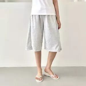 [신상오픈런]여성용 스포티 면혼합 일자형 밴딩 5부 트레이닝 바지 (39633081)