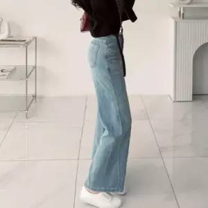 [신상오픈런]여성 빈티지 중청 일자 스판 청바지 (41993044)