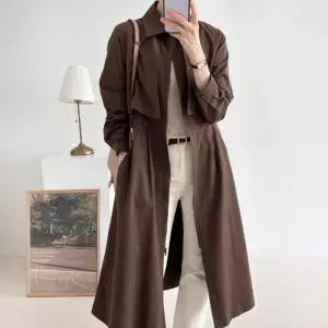 에이라인 케이프 집업 투웨이 트렌치원피스 롱코트 (28832948)