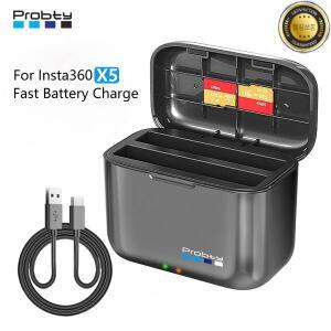 Insta360 X5용 고속 배터리 충전기 360 액세서리용 듀얼 케이스 허브