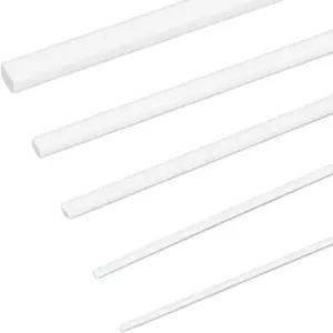 OLYCRAFT 58pcs 5사이즈 ABS 플라스틱 사각 막대 11.8인치 흰색 0.5/1/1.5/2/3mm 직경 스티렌 튜브 DIY