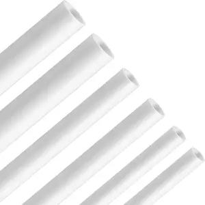 15PCS ABS 플라스틱 튜브 3mm 4mm 5mm 3사이즈 흰색 원형 커넥터 실린더 막대 중공 DIY 및 공예 테이블