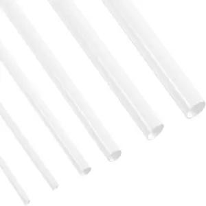 HJZII 30개 ABS 플라스틱 원형 튜브 6사이즈 중공 바 9.8인치 길이 흰색 막대 DIY 공예 테이블 건축 모델