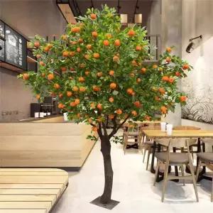 인조 오렌지 나무 조화 열매 식물 장식 대형 매장 촬영 실내 인테리어