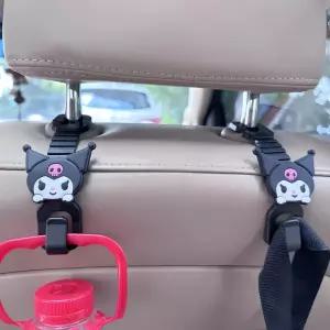 헤드레스트 쿠로미 카시트 백팩 후크 2팩 가방 천 휴대폰 홀더 오토 시트 보관함 정리 액세서리.