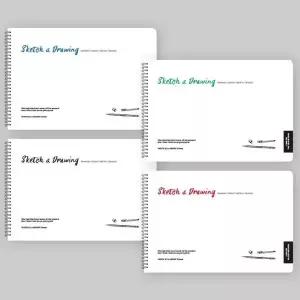 [셀러에이드]A4 드로잉북 색상랜덤 드로잉 노트 크로키 그림 연습 미술 메모