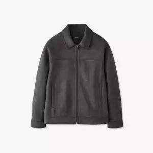 [롯데백화점]에스티코 스웨이드 트러커 차콜그레이 점퍼(세미오버핏)SJPXA03