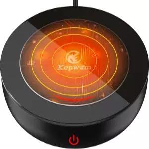 책상용 케프왐 커피 머그 워머 6시간 자동 차단 기능이 있는 3템프 패스트 히팅 컵 모든 음료를 위한 LED