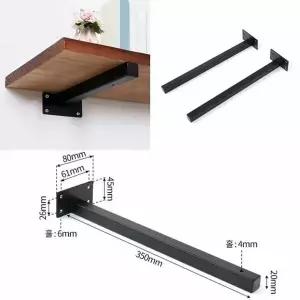 철제 PMH017E6 브라켓 일자 선반대 2p세트 350mm 벽선반받침