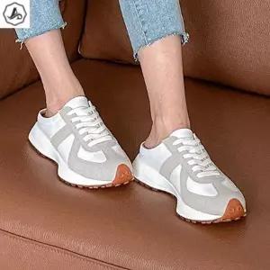 [애슬릿] 뮬 스니커즈 키높이 레이스업 운동화 3cm