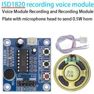 ISD1820 녹음 음성 모듈 및  보드마이크 포함로 0.5W 스피커 호환 전송