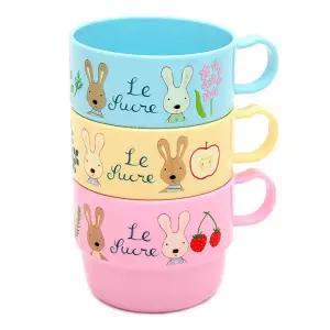 슈크레 손잡이 컵 3P A 215아동물 어린이 음료수 주스 쥬스 물컵 세트 캐릭터