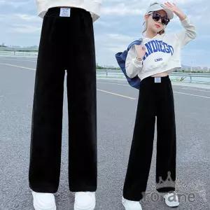 초등 주니어 블랙 기모 아동 바지