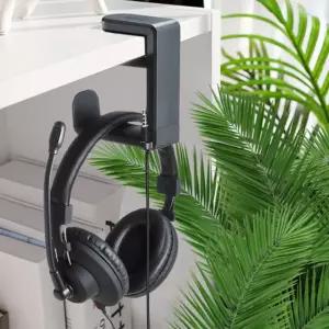 헤드셋거치대 실용적 책상밑헤드폰걸이 블랙이어폰 게임 해드폰