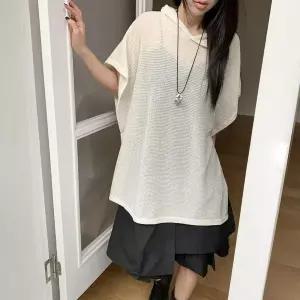 [신세계라이브쇼핑][옷자락] 여자 오버핏 루즈핏 통기성 폴리혼방 후드 니트 조끼