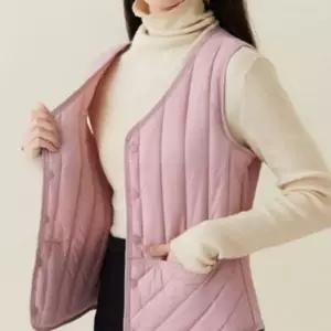 여성용 일상템 슬리브리스 누빔 웜 레인프루프 동절기 수면