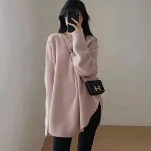 빨간색니트 스웨터 롱니트티 여성겨울니트 여성롱니트 니트티