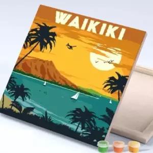 랜드마크 페인팅 와이키키 (25X25) 아크릴화 그리기세트