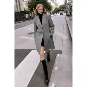 [국내배송] 자라 ZARA 패드 소프트 코트 - 그레이 957017