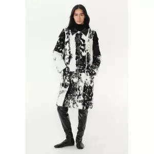 [국내배송] 자라 ZARA 애니멀 프린트 코트 - THE ITEM WOMAN 블랙 화이트 957019