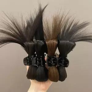 리우 까치번 가시번 포니테일 그랩 클립 반 묶음 가발 헤어 집게핀 3