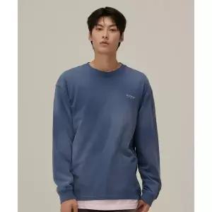 백화점정품 커버낫 티셔츠 COVERNAT 어센틱 다잉 롱슬리브 블루 커버낫티셔츠 반팔 봄 간편한 면티COVERNAT