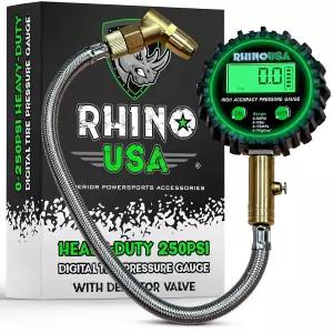 Rhino USA 디지털 타이어 압력 게이지(0-250 PSI) - 프로페셔널 ANSI B40.7 정확하고 읽기 쉬운 글로우