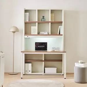 스테이 1200 LED 정면 책상 책장 세트 DF911272