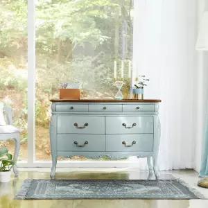 [퍼니프랑] 수입 유럽형 빈티지 엔틱가구 RG 46 7D 그레이 화장대 콘솔