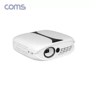 RE454 Coms 완전무선 스마트 미니 DLP 빔프로젝터 / 와이파이 무선 연결 / 스마트폰 미러링 지원 / 스피커