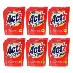 액츠 파워젤 액체세제 드럼 리필, 2L, 6개