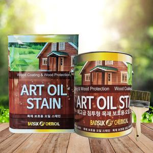 아트 오일스테인 4L 18L 오일스텐 테라스 나무 목재 데크 방부목 페인트