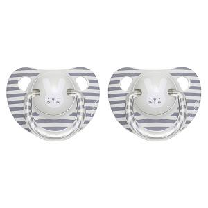 스와비넥스 휘게 아나토미컬형 쪽쪽이 2단계 실리콘 래빗 그레이, 2개