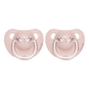 스와비넥스 휘게 아나토미컬형 쪽쪽이 1단계 실리콘 위스커 핑크, 2개