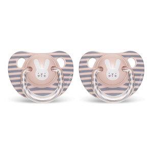 스와비넥스 휘게 침독예방 아나토미컬형 쪽쪽이 2단계 실리콘 래빗 핑크, 2개