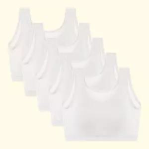 아이엠속옷 주니어 브라 5p 일체형패드 밤부모달 노와이어 스포츠 브라탑 브래지어