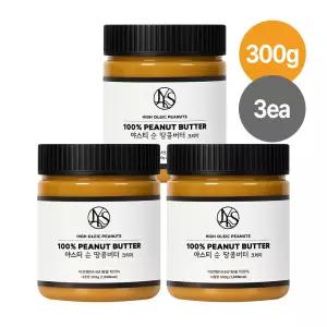 야스티 아르헨티나산 하이올레익 땅콩 100% 국내제조 순 땅콩버터 크리미 300g X 3개 무첨가 100% 피넛버터 잼