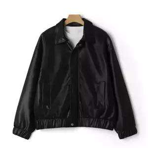 [하프클럽/엠엔씨]워셔블 스판 가죽자켓 (MDJK278RO)