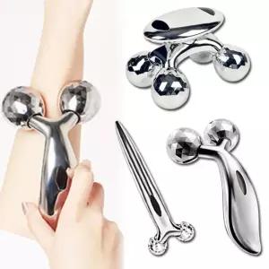 마사지 롤러 괄사 얼굴 림프 순환 손잡이 롤링 볼 종아리 바디 안마용품 3D 4D 미니