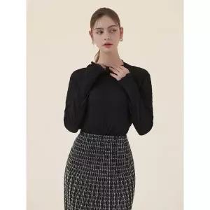 [플리츠미][최초가 159000원] 로맨틱 자수 플리츠 블라우스_HPBLS124H02