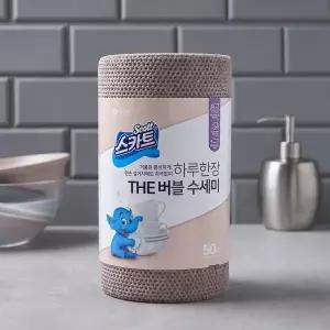 스카트 The 버블 수세미 브라운 50매