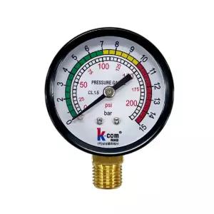 케이콤 압력게이지 콤프레샤 부품 부속 수직형 배꼽형