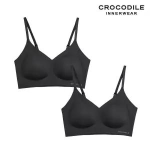 [크로커다일] 소프트 쿨인견 쉘론 패드일체형 스트랩 브라2종 블랙 CDWBR5N16_2