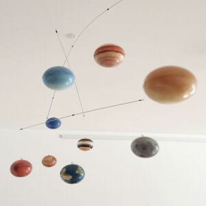 우주 행성 모빌 천장 장식 아이방 인테리어 소품 카페 와이어