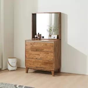 [우아미가구]에인피 고무나무 원목 월넛 화장대